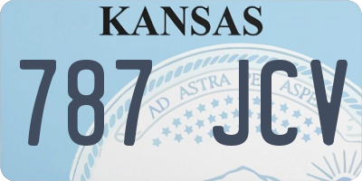 KS license plate 787JCV