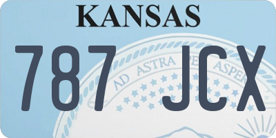 KS license plate 787JCX