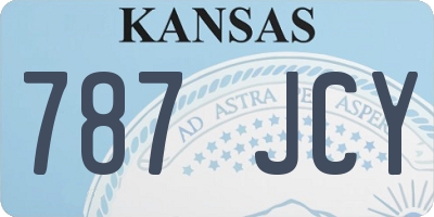 KS license plate 787JCY