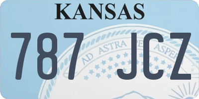 KS license plate 787JCZ