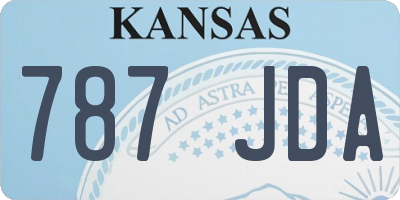 KS license plate 787JDA