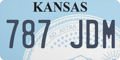 KS license plate 787JDM