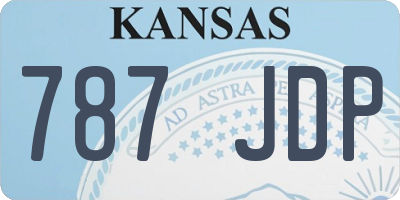 KS license plate 787JDP