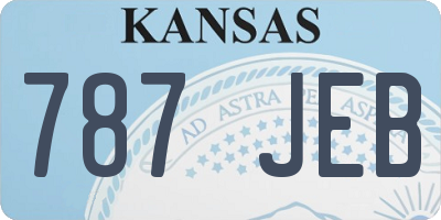 KS license plate 787JEB