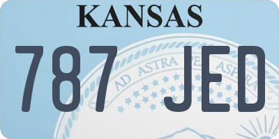 KS license plate 787JED