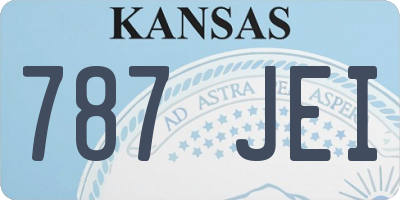 KS license plate 787JEI