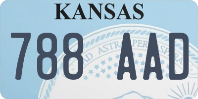 KS license plate 788AAD