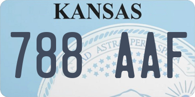 KS license plate 788AAF