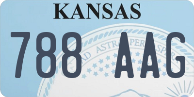 KS license plate 788AAG