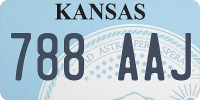 KS license plate 788AAJ