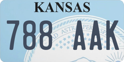 KS license plate 788AAK