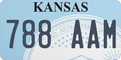 KS license plate 788AAM