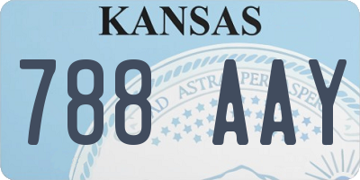 KS license plate 788AAY