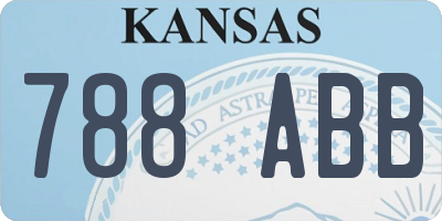 KS license plate 788ABB