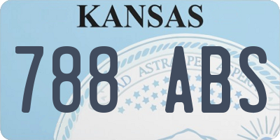 KS license plate 788ABS