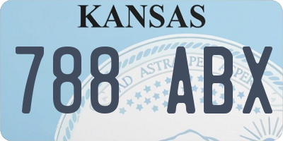 KS license plate 788ABX