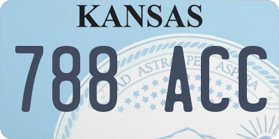 KS license plate 788ACC