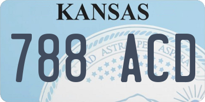 KS license plate 788ACD