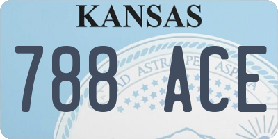 KS license plate 788ACE
