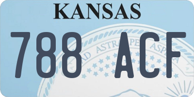 KS license plate 788ACF