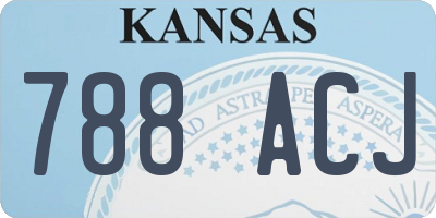 KS license plate 788ACJ