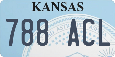 KS license plate 788ACL