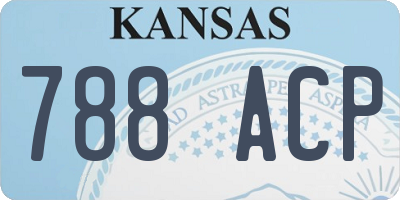 KS license plate 788ACP