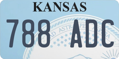 KS license plate 788ADC