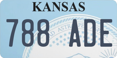 KS license plate 788ADE