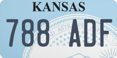 KS license plate 788ADF