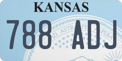 KS license plate 788ADJ