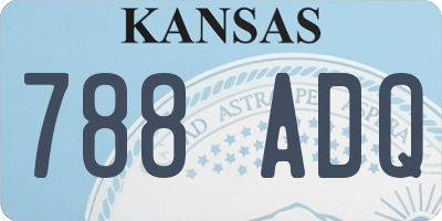 KS license plate 788ADQ