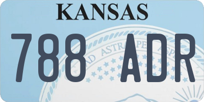 KS license plate 788ADR