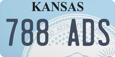 KS license plate 788ADS