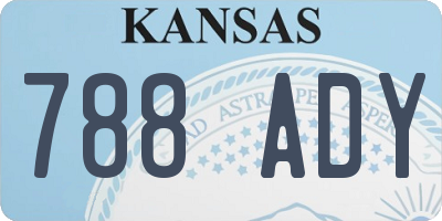 KS license plate 788ADY
