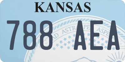 KS license plate 788AEA