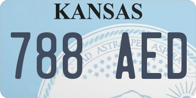 KS license plate 788AED
