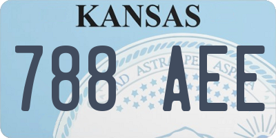 KS license plate 788AEE