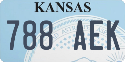 KS license plate 788AEK