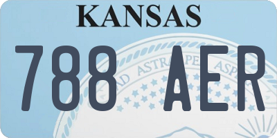 KS license plate 788AER
