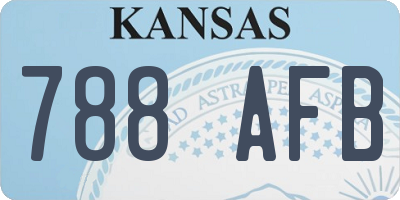 KS license plate 788AFB