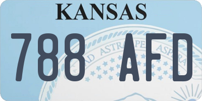 KS license plate 788AFD