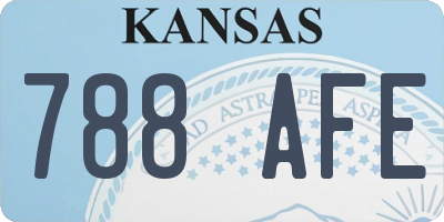 KS license plate 788AFE