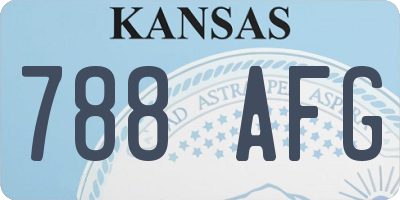 KS license plate 788AFG