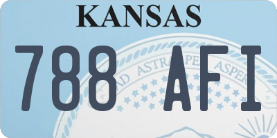 KS license plate 788AFI