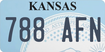 KS license plate 788AFN