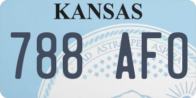 KS license plate 788AFO