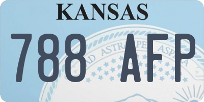 KS license plate 788AFP