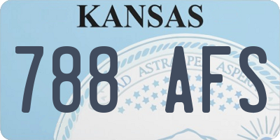 KS license plate 788AFS