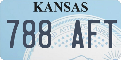 KS license plate 788AFT